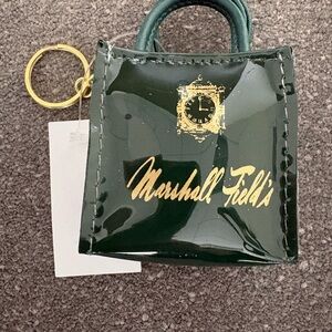 Marshall Field’s NWT Mini Green Tote Bag Keychain